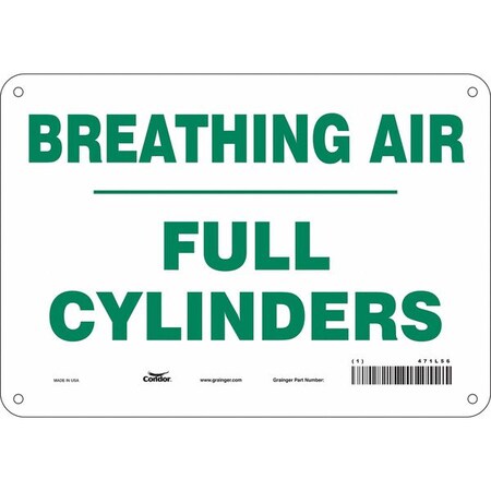 Condor Safety Sign, 7 in Height, 10 in Width, Polyethylene, Vertical Rectangle, English, 471L56 471L56