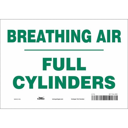 Condor Safety Sign, 7 in Height, 10 in Width, Vinyl, Vertical Rectangle, English, 471L58 471L58