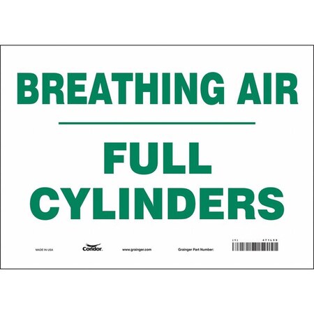 Condor Safety Sign, 10 in Height, 14 in Width, Vinyl, Horizontal Rectangle, English, 471L59 471L59