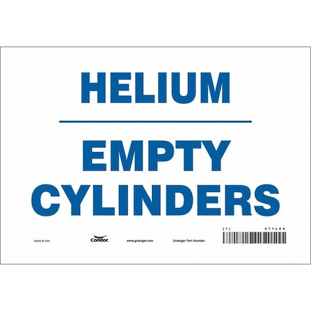 Condor Safety Sign, 7 in Height, 10 in Width, Vinyl, Vertical Rectangle, English, 471L64 471L64