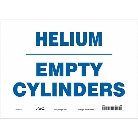 Condor Safety Sign, 10 in Height, 14 in Width, Vinyl, Horizontal Rectangle, English, 471L65 471L65
