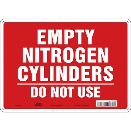 Condor Safety Sign, 10 in Height, 14 in Width, Aluminum, Horizontal Rectangle, English, 471M80 471M80