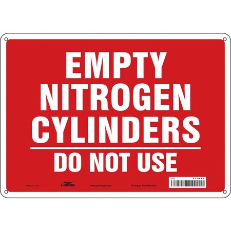 Condor Safety Sign, 10 in Height, 14 in Width, Polyethylene, Horizontal Rectangle, English, 471M82 471M82