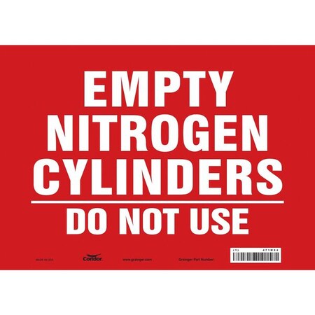 Condor Safety Sign, 10 in Height, 14 in Width, Vinyl, Horizontal Rectangle, English, 471M84 471M84