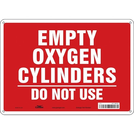 Condor Safety Sign, 10 in Height, 14 in Width, Polyethylene, Horizontal Rectangle, English, 471M88 471M88