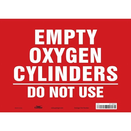 Condor Safety Sign, 10 in Height, 14 in Width, Vinyl, Horizontal Rectangle, English, 471M90 471M90