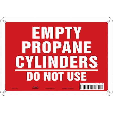 Condor Safety Sign, 7 in Height, 10 in Width, Aluminum, Vertical Rectangle, English, 471M91 471M91