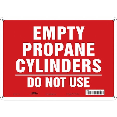 Condor Safety Sign, 10 in Height, 14 in Width, Polyethylene, Horizontal Rectangle, English, 471M94 471M94