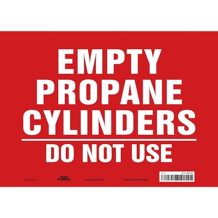 Condor Safety Sign, 10 in Height, 14 in Width, Vinyl, Horizontal Rectangle, English, 471M96 471M96