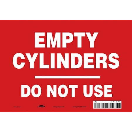 Condor Safety Sign, 7 in Height, 10 in Width, Vinyl, Vertical Rectangle, English, 471M71 471M71