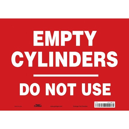 Condor Safety Sign, 10 in Height, 14 in Width, Vinyl, Horizontal Rectangle, English, 471M72 471M72