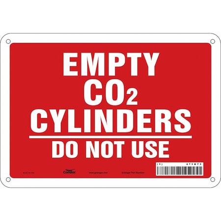 Condor Safety Sign, 7 in Height, 10 in Width, Aluminum, Vertical Rectangle, English, 471M73 471M73