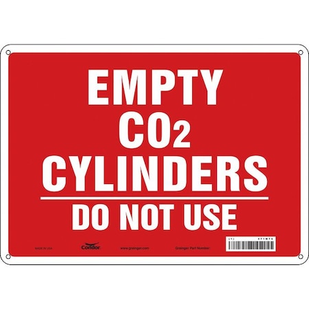 Condor Safety Sign, 10 in Height, 14 in Width, Polyethylene, Horizontal Rectangle, English, 471M76 471M76
