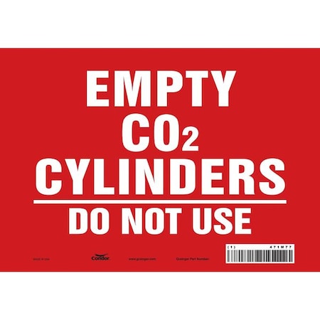 Condor Safety Sign, 7 in Height, 10 in Width, Vinyl, Vertical Rectangle, English, 471M77 471M77