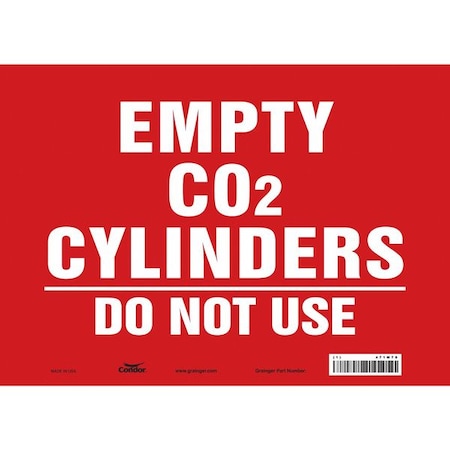 Condor Safety Sign, 10 in Height, 14 in Width, Vinyl, Horizontal Rectangle, English, 471M78 471M78