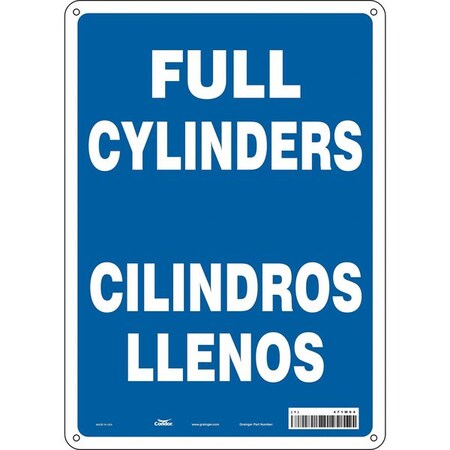 Condor Safety Sign, 14 in Height, 10 in Width, Polyethylene, Vertical Rectangle, English, Spanish, 471M04 471M04