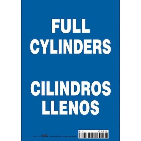 Condor Safety Sign, 10 in Height, 7 in Width, Vinyl, Horizontal Rectangle, English, Spanish, 471M06 471M06