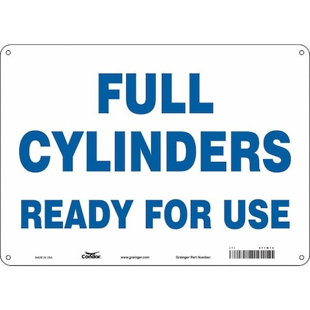 Zoro Select Safety Sign, 10 in Height, 14 in Width, Fiberglass, Horizontal Rectangle, English 471M12