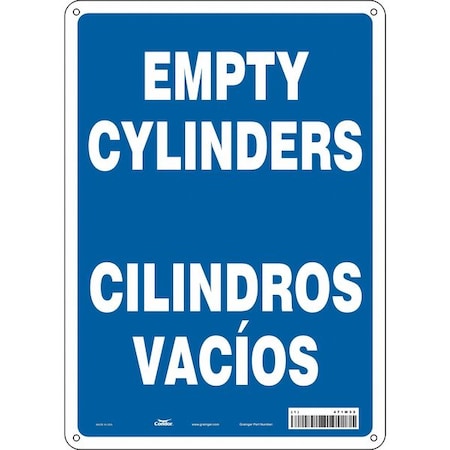 Condor Safety Sign, 14 in Height, 10 in Width, Aluminum, Vertical Rectangle, English, Spanish, 471M32 471M32