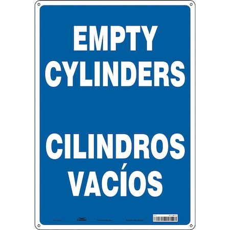 Condor Safety Sign, 20 in H, 14 in W, Polyethylene, Vertical Rectangle, English, Spanish, 471M37 471M37