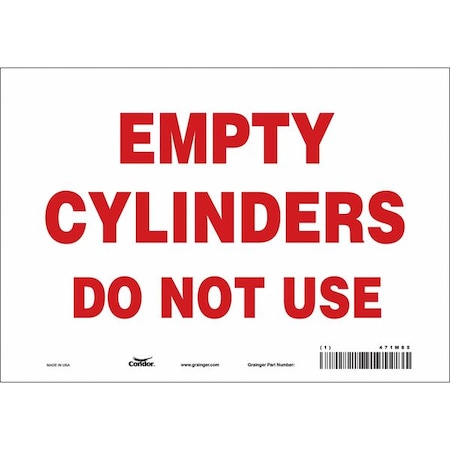 Condor Safety Sign, 7 in Height, 10 in Width, Vinyl, Vertical Rectangle, English, 471M65 471M65