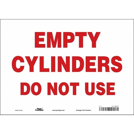 Condor Safety Sign, 10 in Height, 14 in Width, Vinyl, Horizontal Rectangle, English, 471M66 471M66