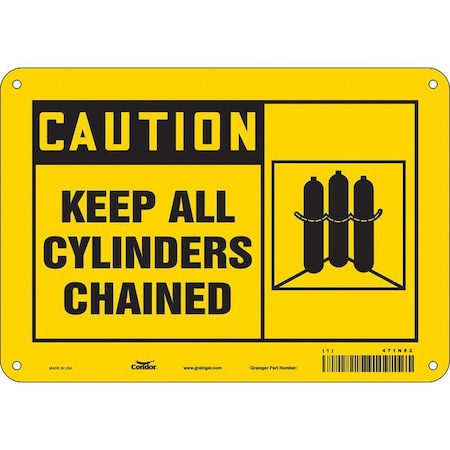 Condor Safety Sign, 7 in Height, 10 in Width, Aluminum, Vertical Rectangle, English, 471N82 471N82