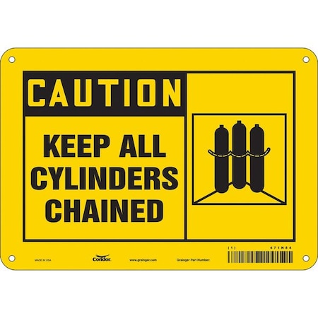 Condor Safety Sign, 7 in Height, 10 in Width, Polyethylene, Vertical Rectangle, English, 471N84 471N84