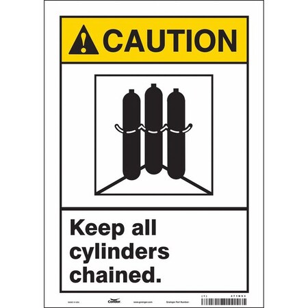 Condor Safety Sign, 14 in Height, 10 in Width, Vinyl, Vertical Rectangle, English, 471N93 471N93