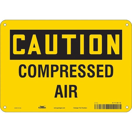 Condor Safety Sign, 7 in Height, 10 in Width, Aluminum, Vertical Rectangle, English, 471N70 471N70