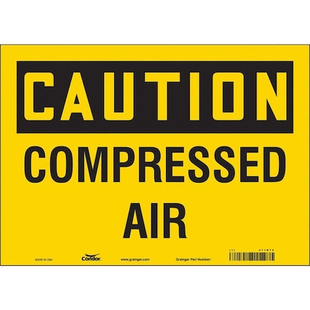 Condor Safety Sign, 10 in Height, 14 in Width, Vinyl, Horizontal Rectangle, English, 471N75 471N75