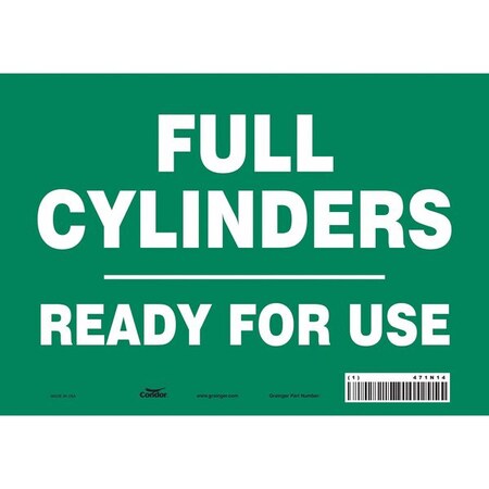 Condor Safety Sign, 7 in Height, 10 in Width, Vinyl, Vertical Rectangle, English, 471N14 471N14