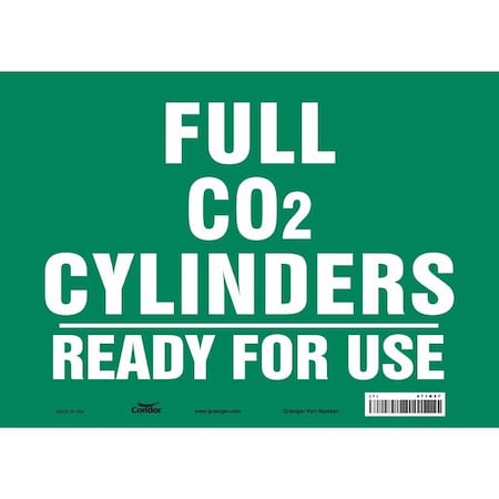 Condor Safety Sign, 10 in Height, 14 in Width, Vinyl, Horizontal Rectangle, English, 471N27 471N27