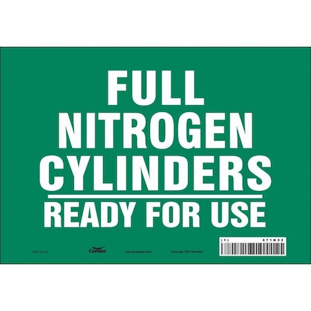 Condor Safety Sign, 7 in Height, 10 in Width, Vinyl, Vertical Rectangle, English, 471N32 471N32