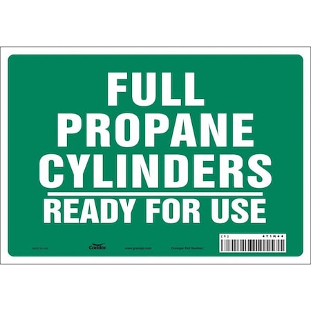 Condor Safety Sign, 7 in Height, 10 in Width, Vinyl, Vertical Rectangle, English, 471N44 471N44