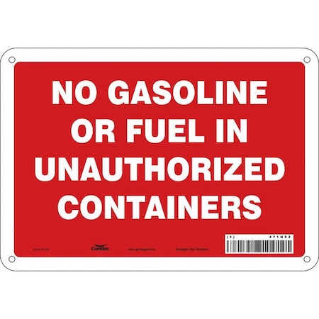 Condor Safety Sign, 7 in Height, 10 in Width, Aluminum, Vertical Rectangle, English, 471N52 471N52