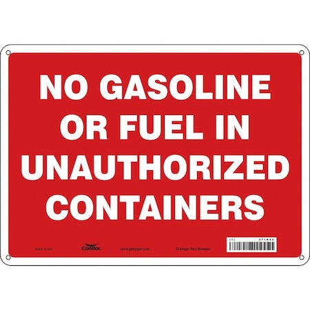 Condor Safety Sign, 10 in Height, 14 in Width, Polyethylene, Horizontal Rectangle, English, 471N55 471N55