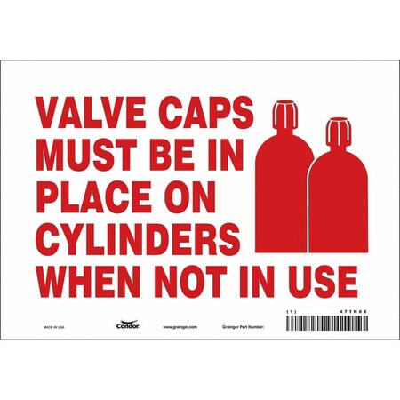 Condor Safety Sign, 7 in Height, 10 in Width, Vinyl, Vertical Rectangle, English, 471N68 471N68