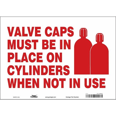 Condor Safety Sign, 10 in Height, 14 in Width, Vinyl, Horizontal Rectangle, English, 471N69 471N69