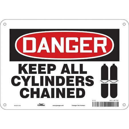 Condor Safety Sign, 7 in Height, 10 in Width, Polyethylene, Vertical Rectangle, English, 471P72 471P72