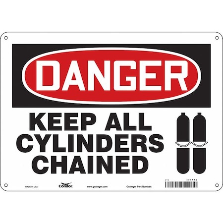 Condor Safety Sign, 10 in Height, 14 in Width, Polyethylene, Horizontal Rectangle, English, 471P73 471P73
