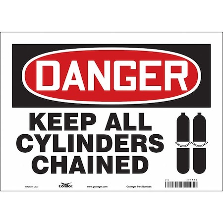 Condor Safety Sign, 10 in Height, 14 in Width, Vinyl, Horizontal Rectangle, English, 471P75 471P75