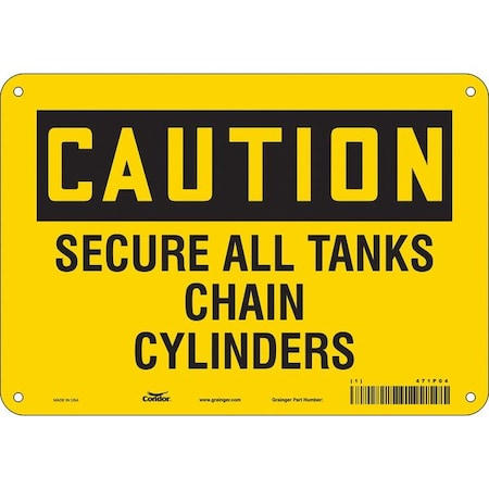 Condor Safety Sign, 7 in Height, 10 in Width, Polyethylene, Vertical Rectangle, English, 471P04 471P04