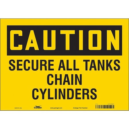 Condor Safety Sign, 10 in Height, 14 in Width, Vinyl, Horizontal Rectangle, English, 471P07 471P07