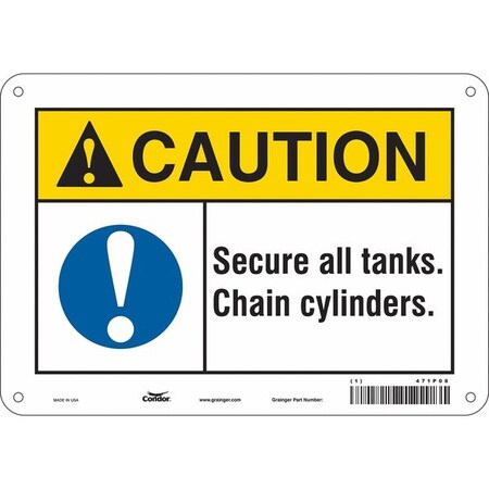 Condor Safety Sign, 7 in Height, 10 in Width, Aluminum, Vertical Rectangle, English, 471P08 471P08