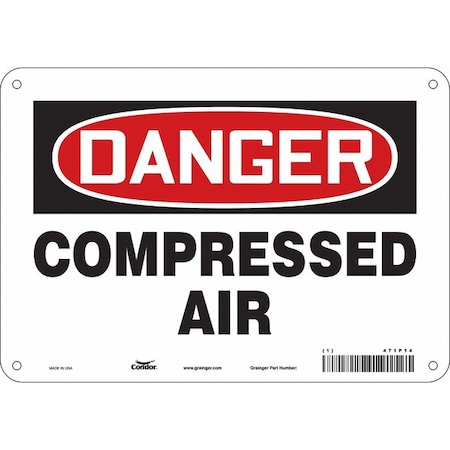 Condor Safety Sign, 7 in Height, 10 in Width, Aluminum, Vertical Rectangle, English, 471P14 471P14