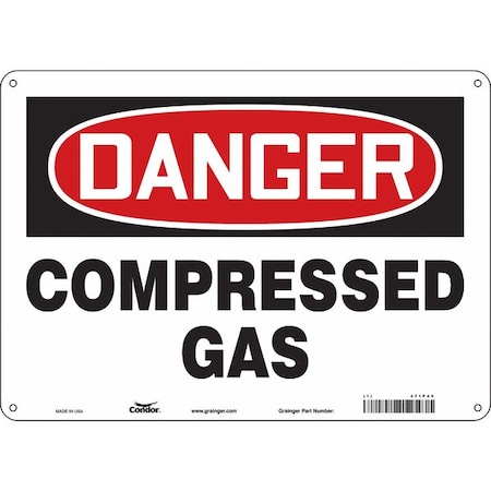 Condor Safety Sign, 10 in Height, 14 in Width, Aluminum, Horizontal Rectangle, English, 471P45 471P45