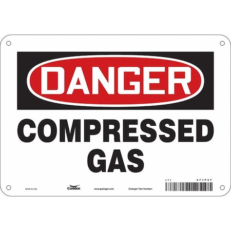 Condor Safety Sign, 7 in Height, 10 in Width, Polyethylene, Vertical Rectangle, English, 471P47 471P47