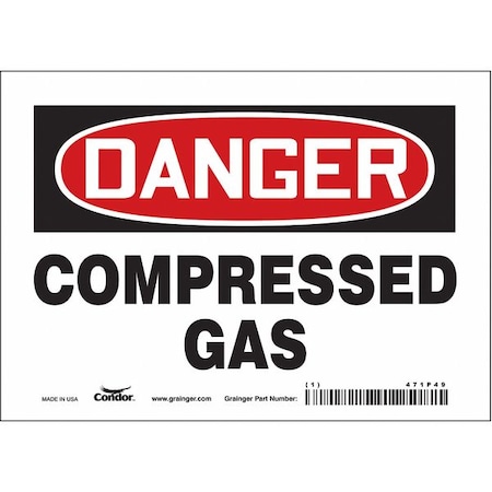 Condor Safety Sign, 5 in Height, 7 in Width, Vinyl, Horizontal Rectangle, English, 471P49 471P49
