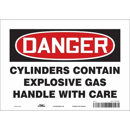 Condor Safety Sign, 7 in Height, 10 in Width, Vinyl, Vertical Rectangle, English, 471P56 471P56